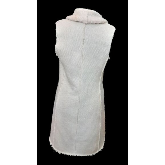 Cremieux XS Wool Blend Paleo Grunge Open Midi Cardigan Pink Pockets - Picture 4 of 5